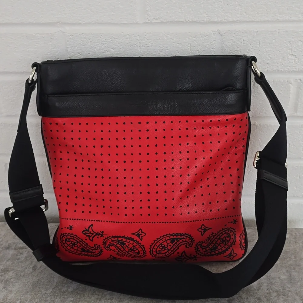 Coach 55961 Bandana Print Red/Black